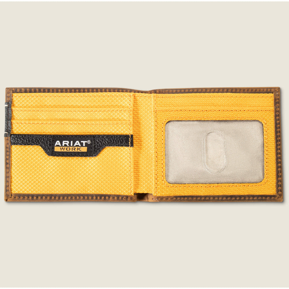 Work Canvas Bifold Wallet Men - BROWN