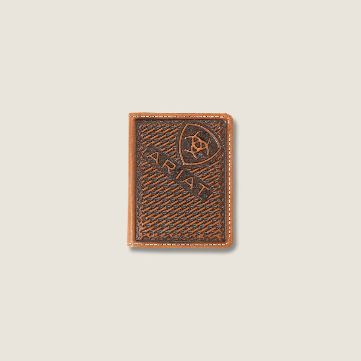 Weaved Bifold Wallet Men - BROWN
