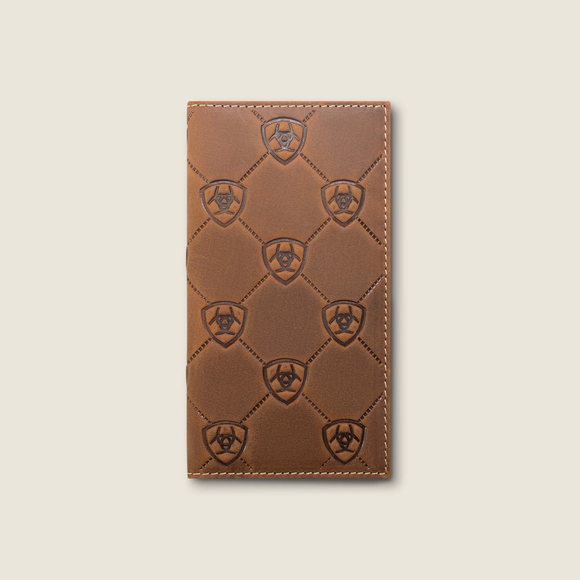 Ariat Logo Print Rodeo Wallet Men - BROWN