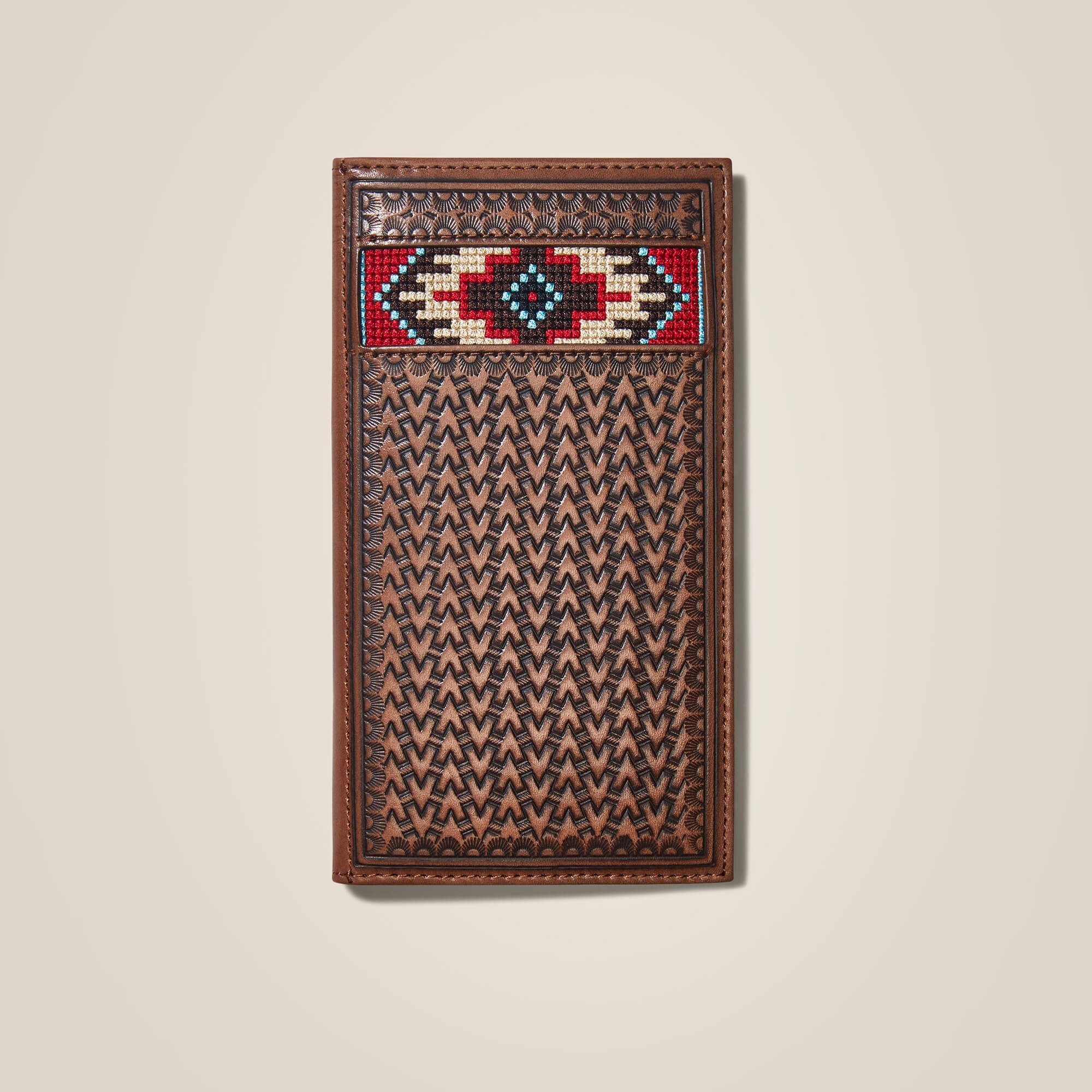 Rodeo Wallet Beaded Basketweave Men - TAN