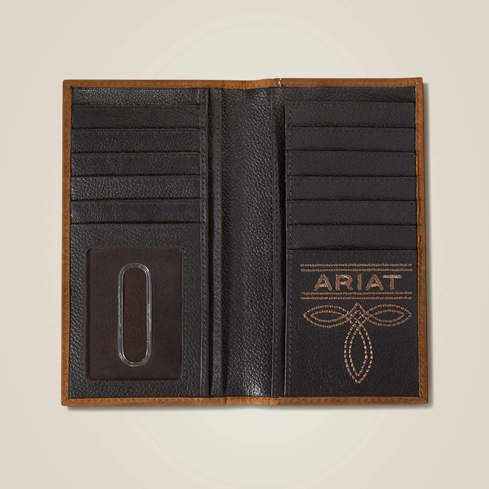 Flag Shield Rodeo Wallet Men - BROWN