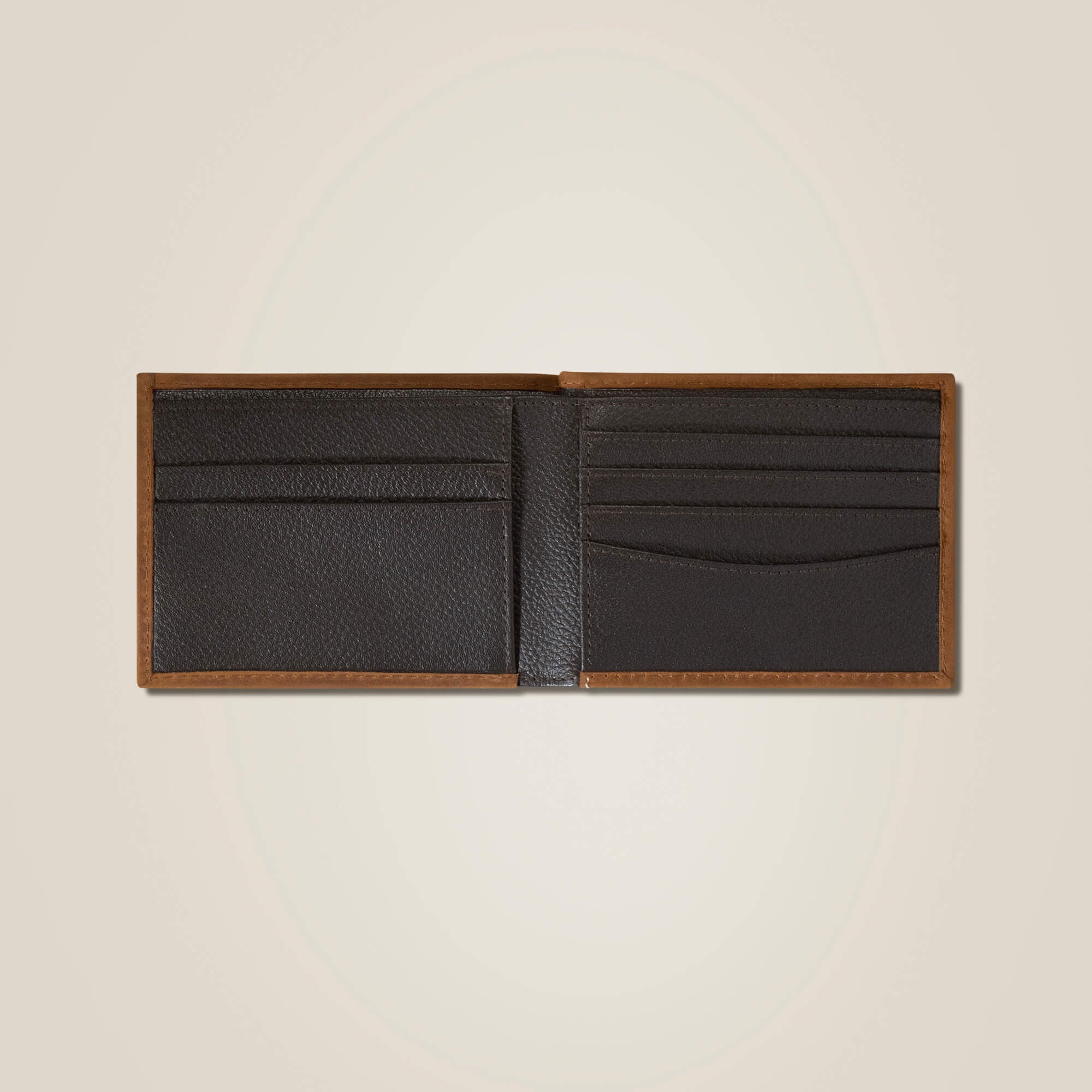 Flag Shield Bifold Wallet Men - BROWN