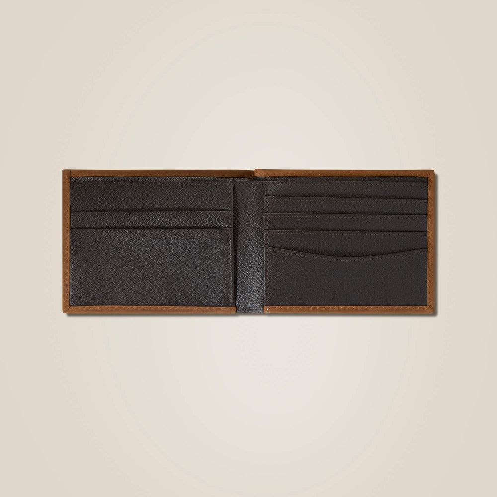 Flag Shield Bifold Wallet Men - BROWN