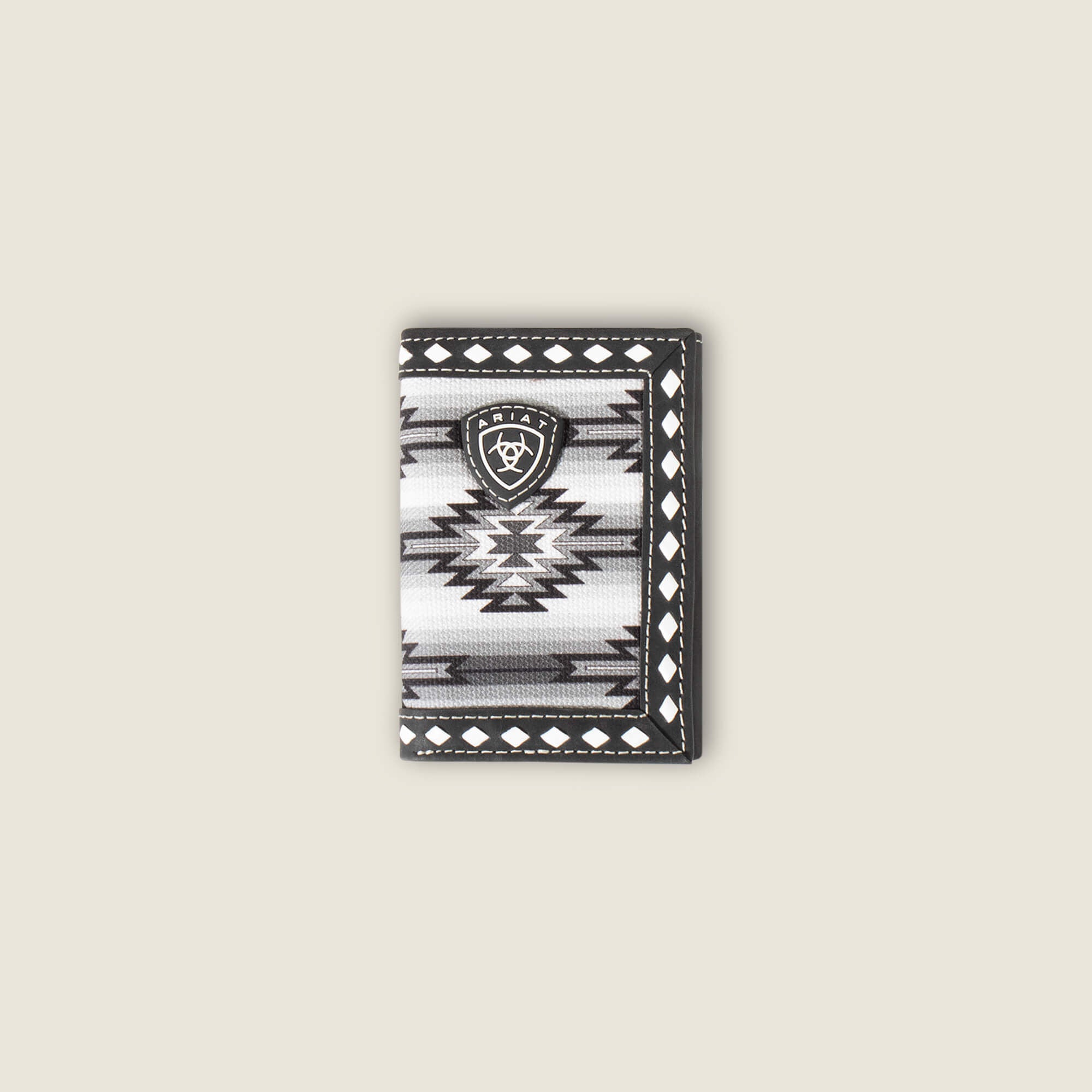 Southwest Diamond Trifold Wallet Men - BLACK
