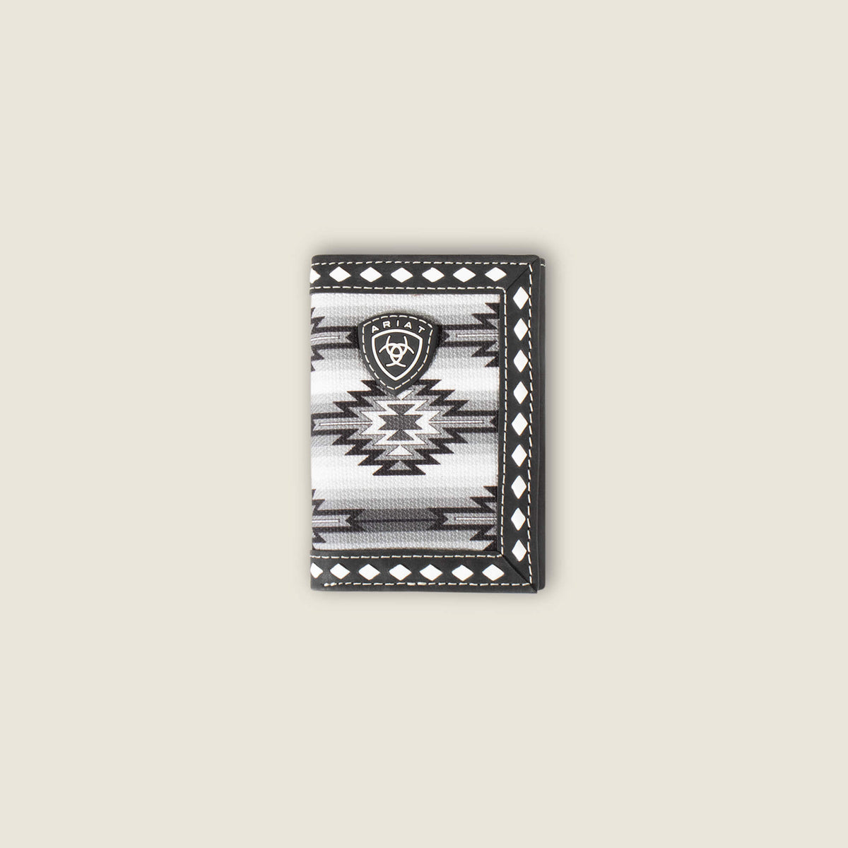 Southwest Diamond Trifold Wallet Men - BLACK