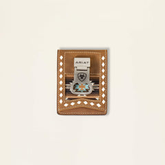 Southwest Diamond Money Clip Men - BROWN
