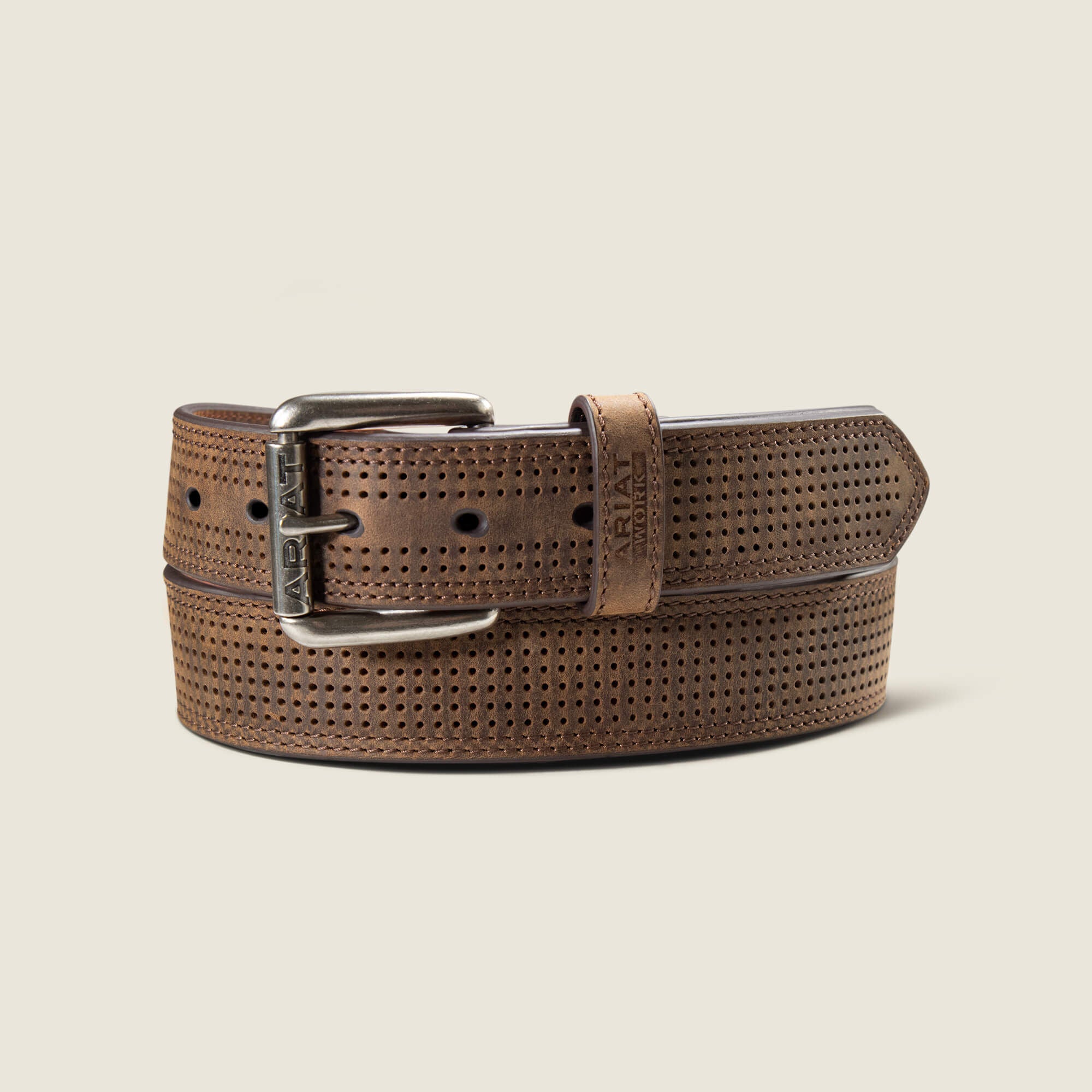 Work Perforated Belt Men - BROWN