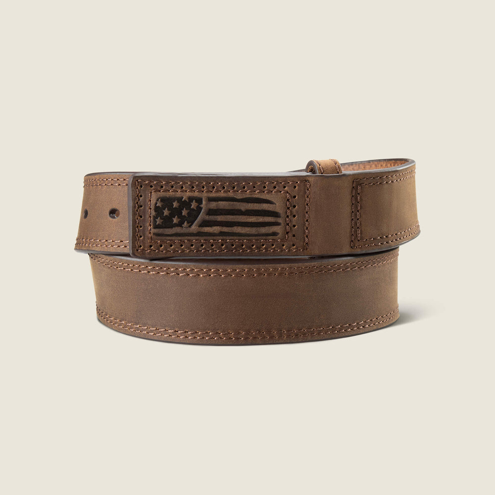Work Flag Scratchless Belt Men - BROWN