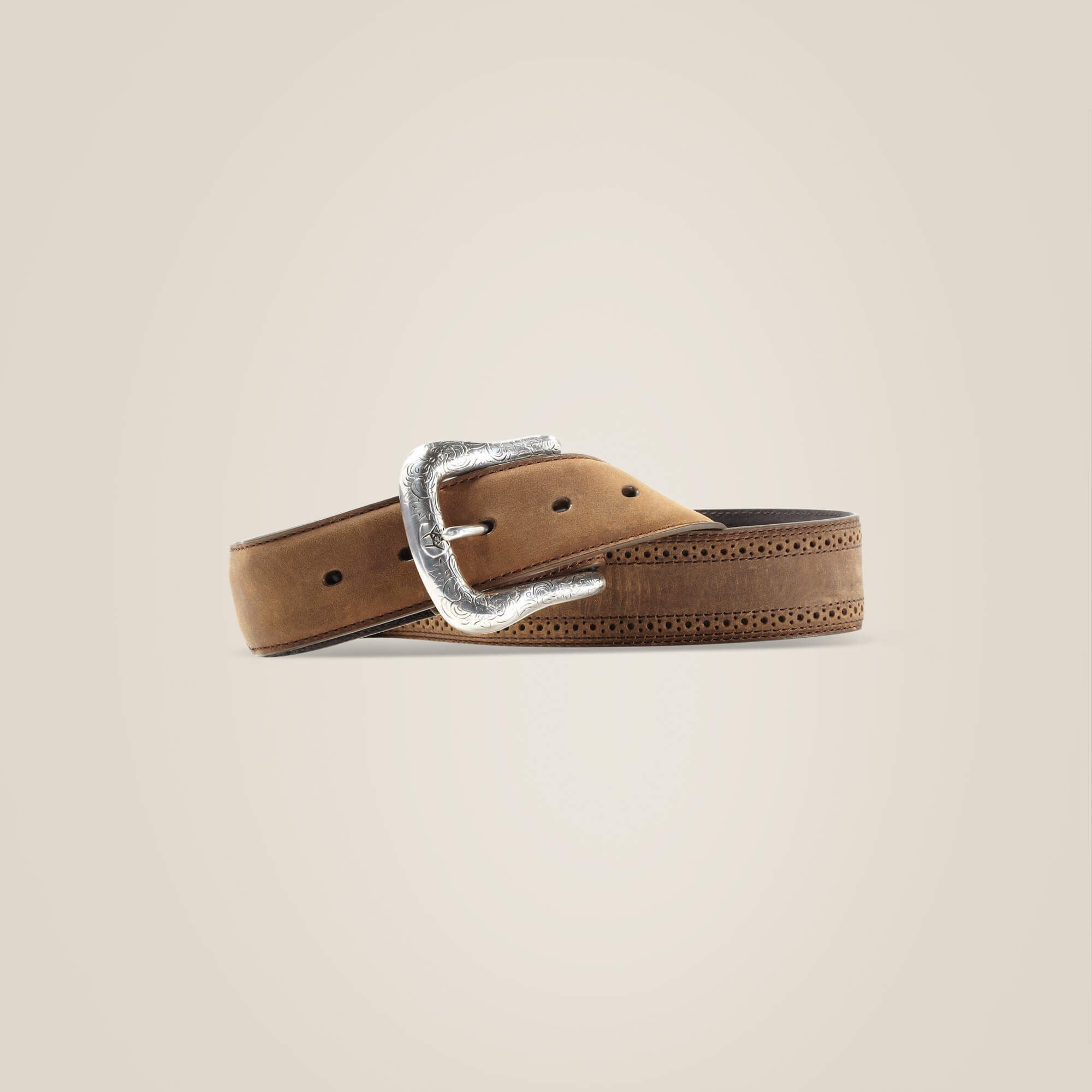 Small hole trim belt Men - BROWN