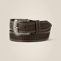 Lattice belt Men - BROWN