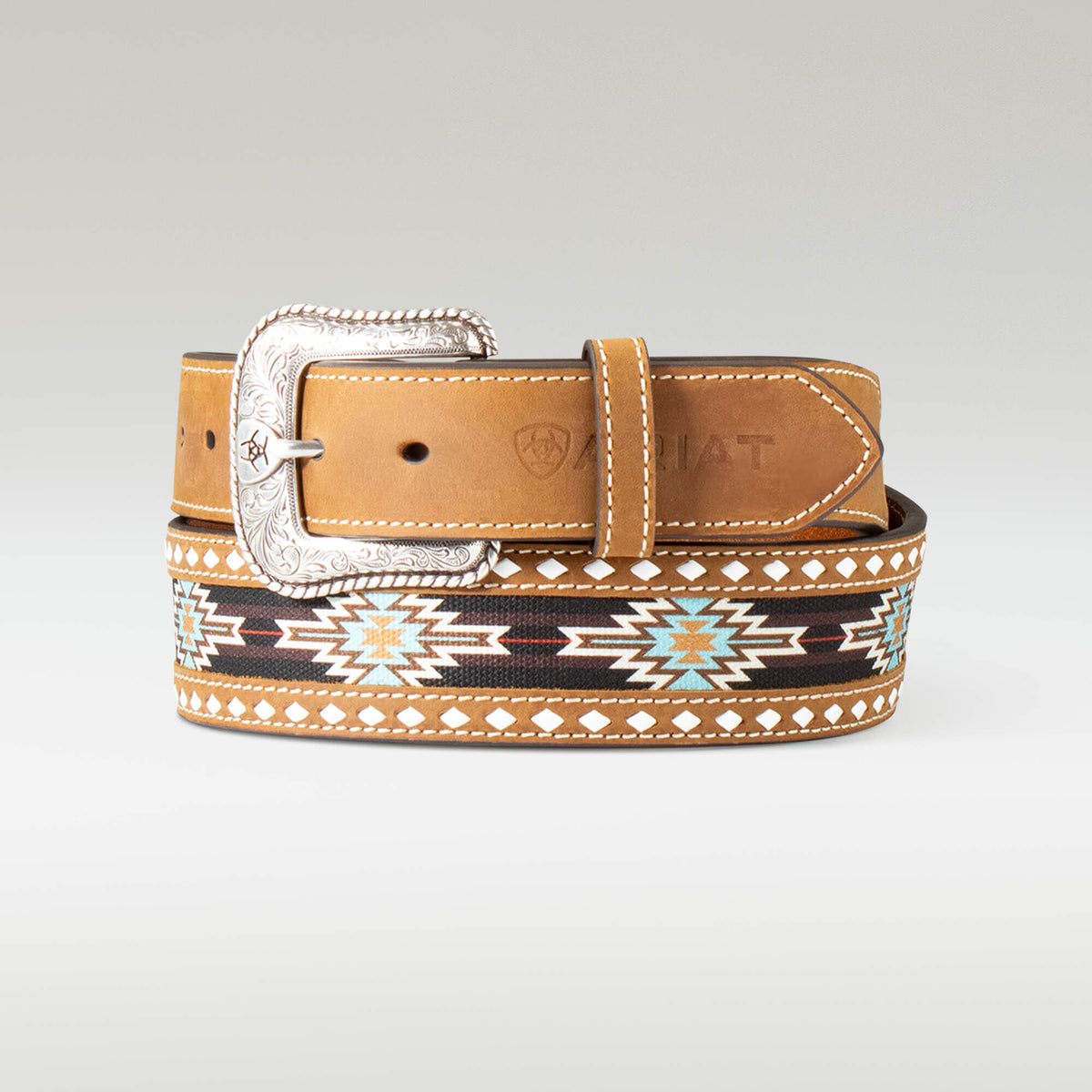Southwest Diamond Belt Men - BROWN