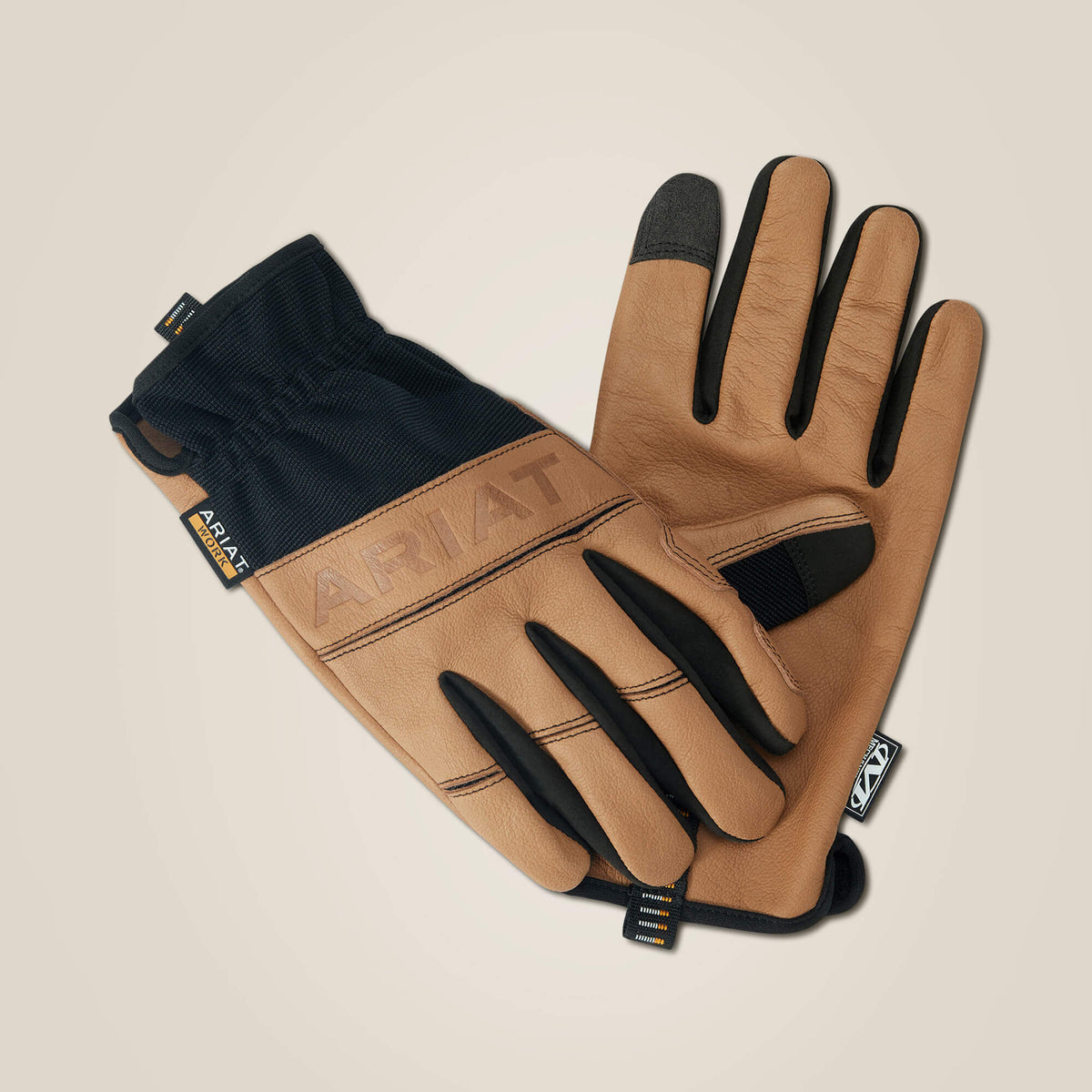 FlexPro Leather Driver Work Glove Men - BROWN/BLACK