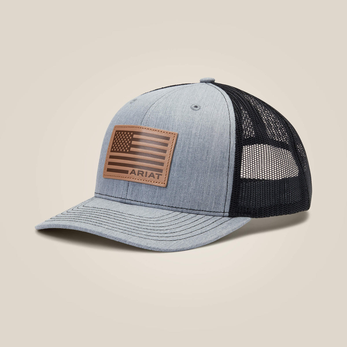Flag Patch Cap Men - GREY/BROWN