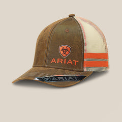 Structured Medium High Cap Men - BROWN OILSKIN