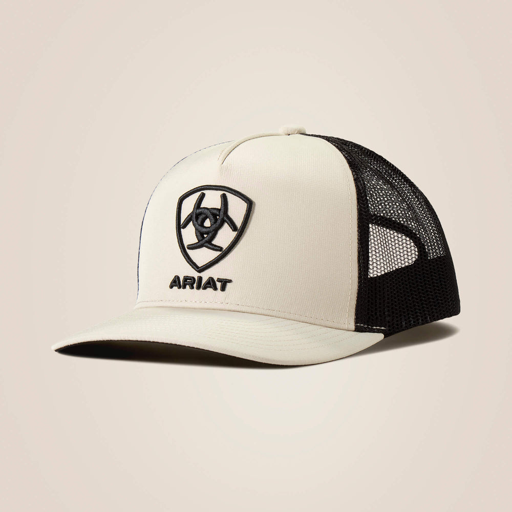 Black Logo Patch Cap Men - WHITE