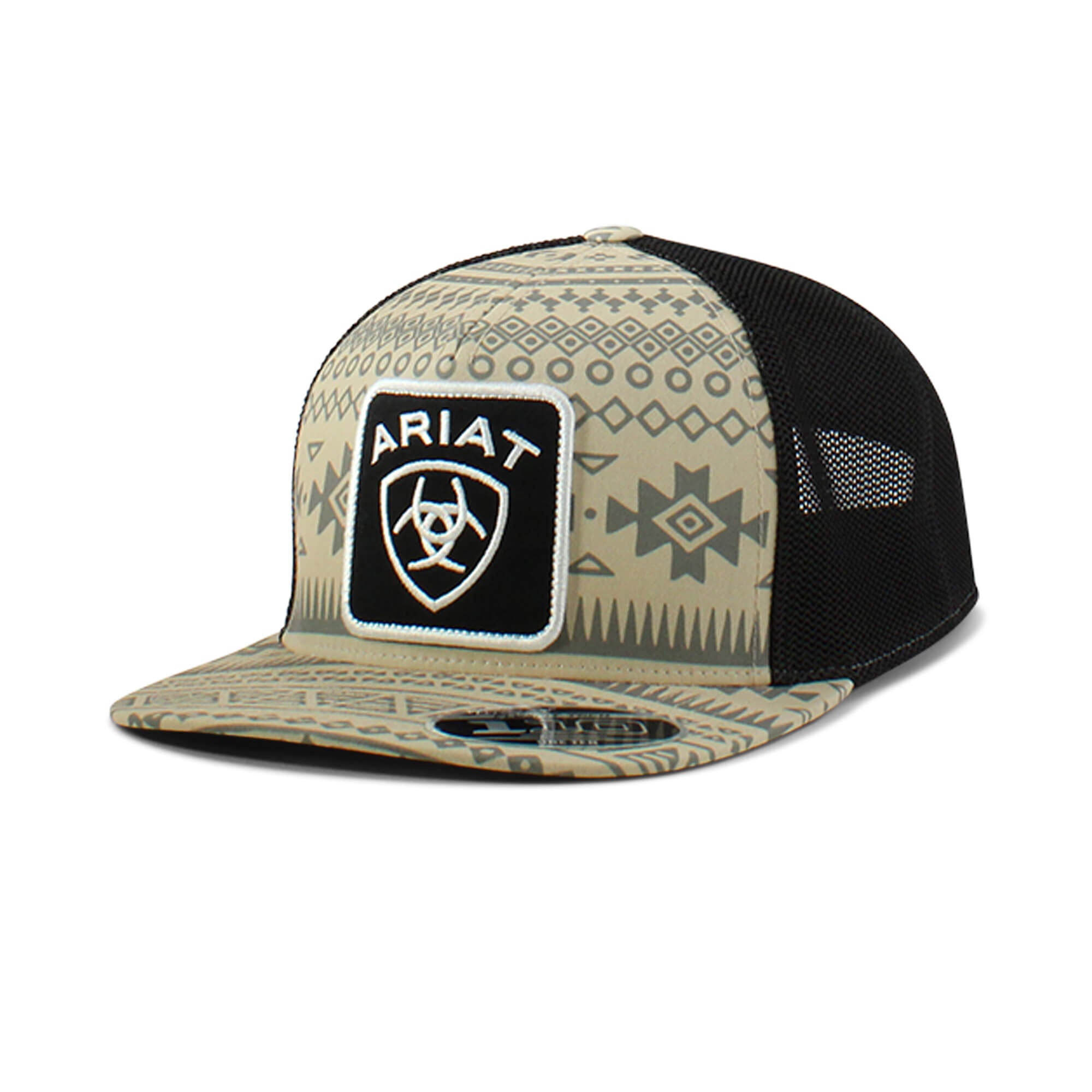 southwest print logo patch cap Men - BEIGE/KHAKI