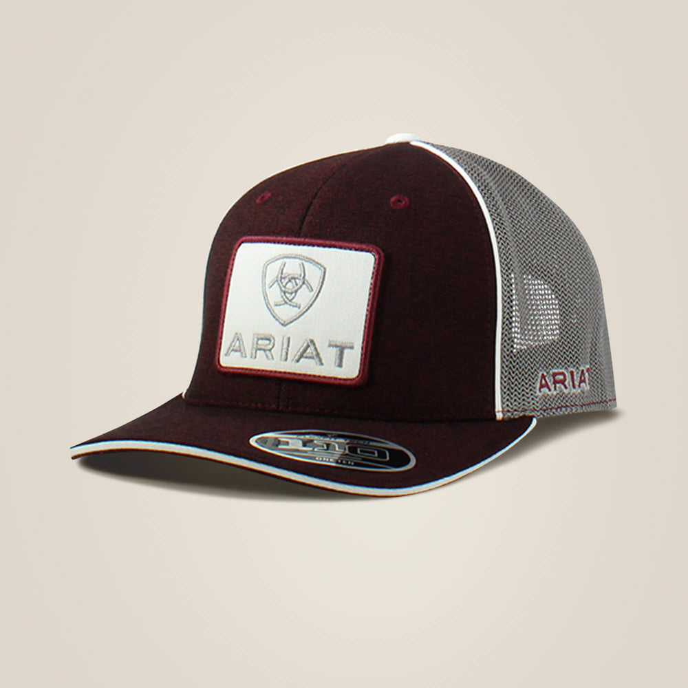 Large logo patch cap Men - BURGUNDY