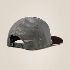 Large logo patch cap Men - BURGUNDY