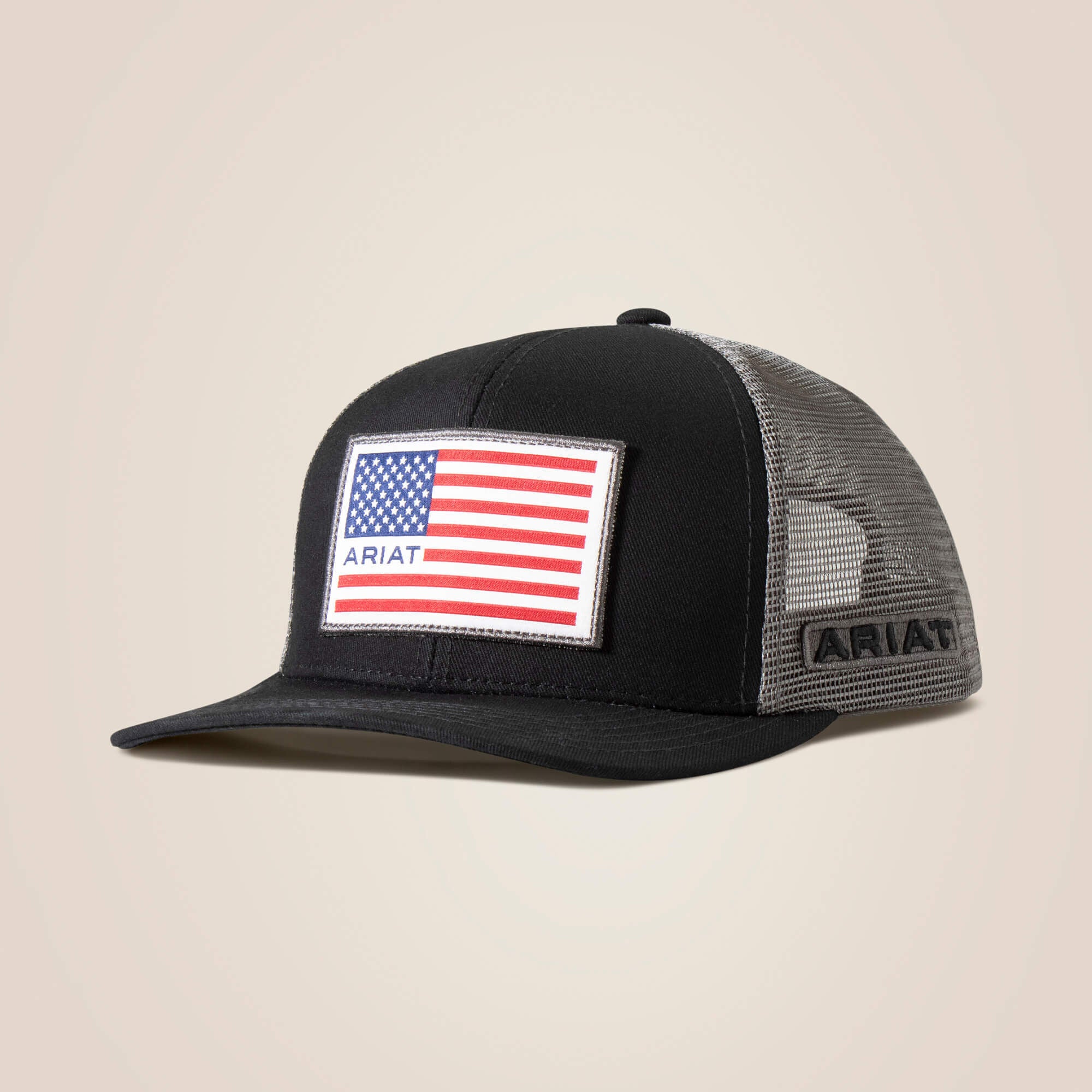 Flag Logo Patch Cap Men - BLACK