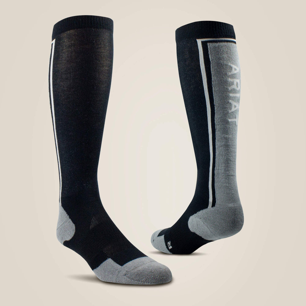 AriatTEK Winter Slimline Sock Men / Women - BLACK/SLEET