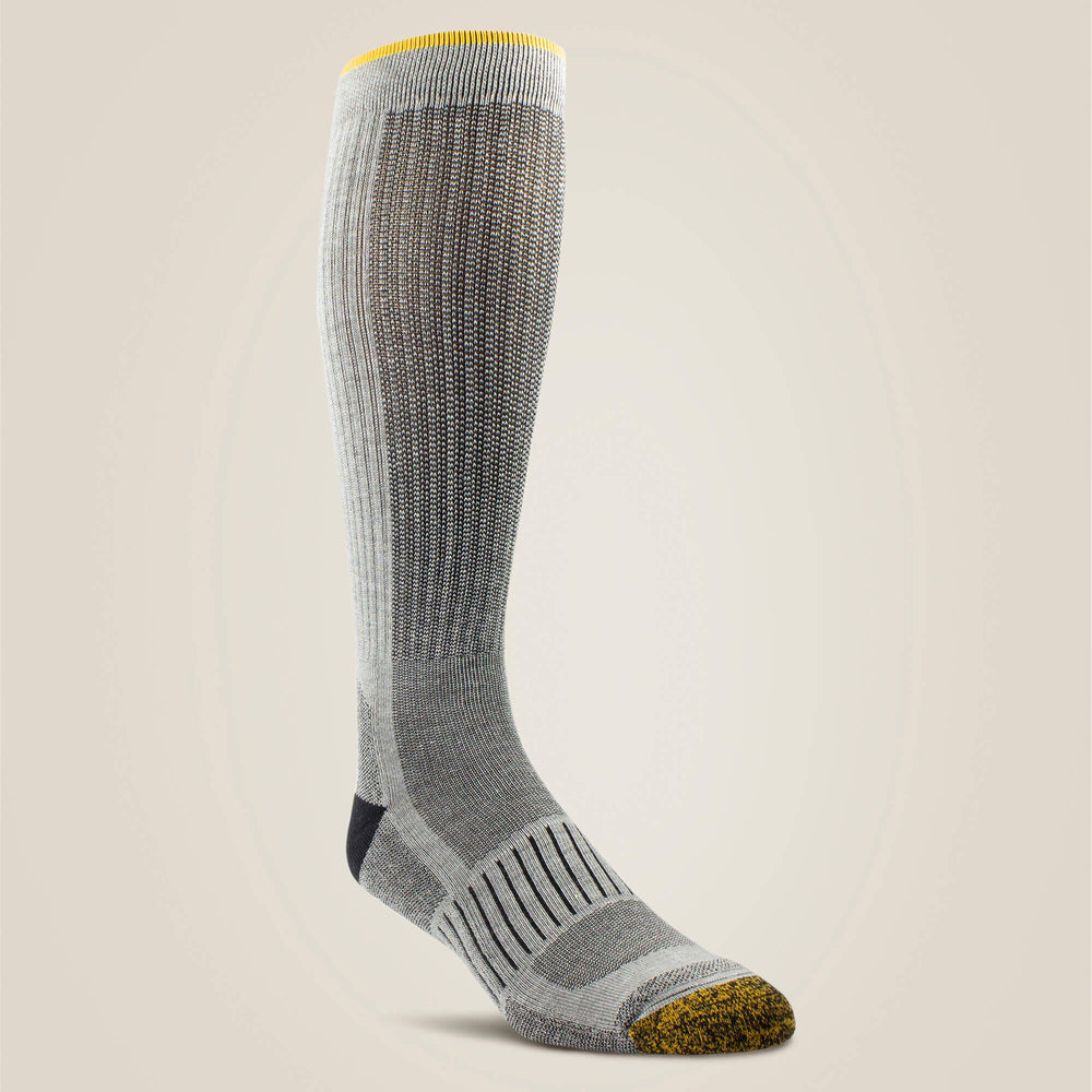 High Performance Mid Calf Tek Work Sock 2 Pair Pack Men / Women - GREY