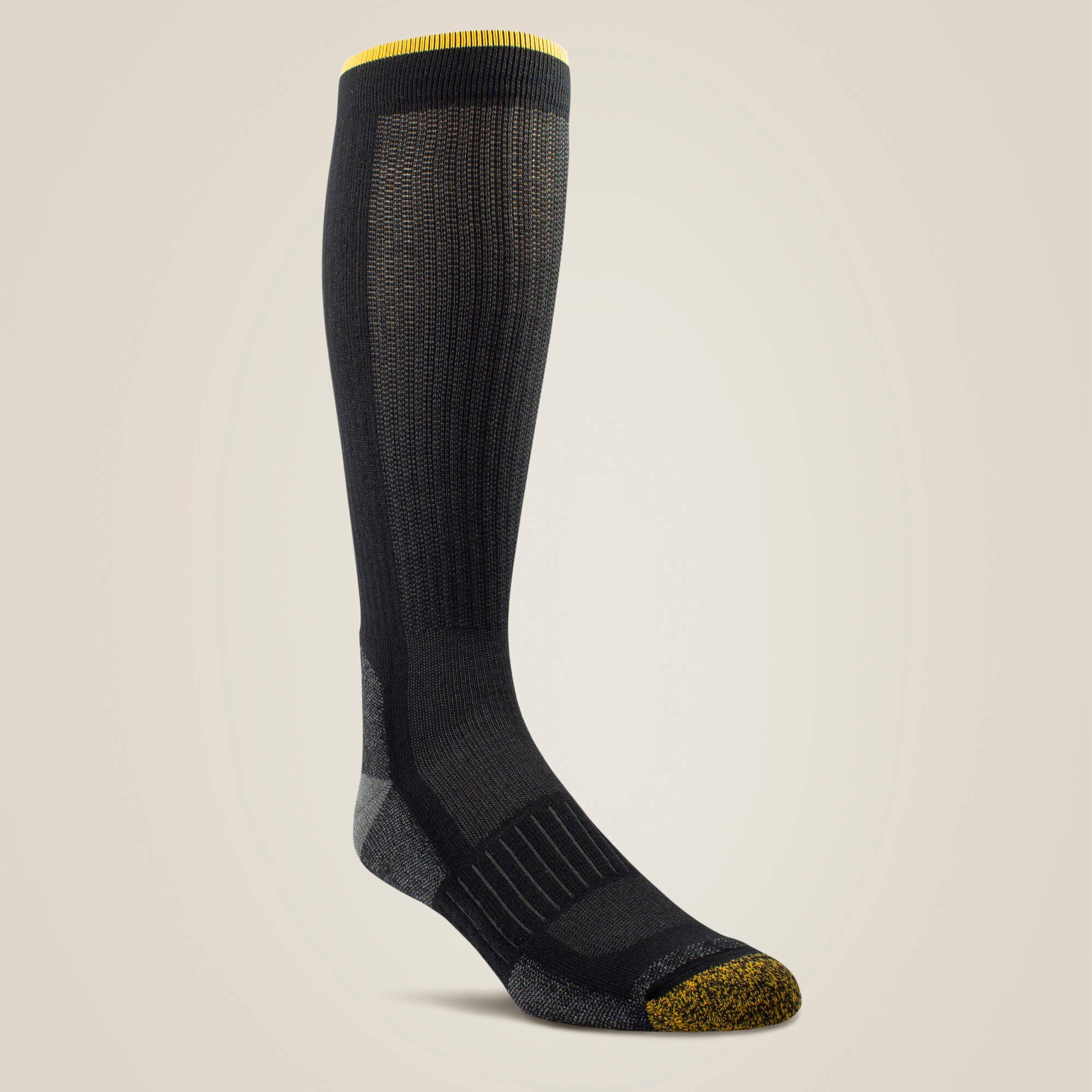 High Performance Mid Calf Tek Work Sock 2 Pair Pack Men / Women - BLACK
