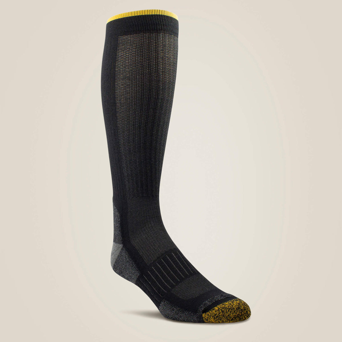 High Performance Mid Calf Tek Work Sock 2 Pair Pack Men / Women - BLACK