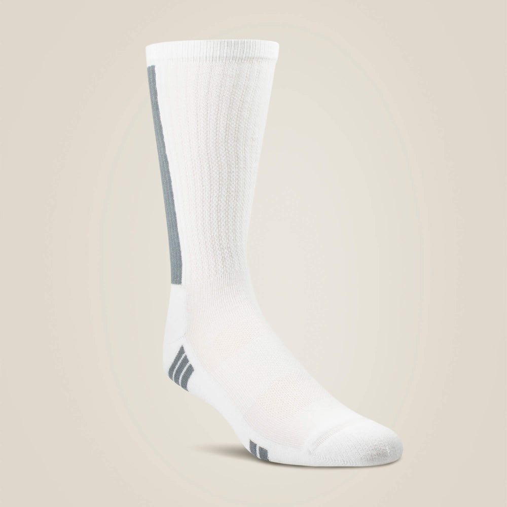 VentTEK® Mid Calf Performance Sock 2 Pair Pack Men / Women - WHITE