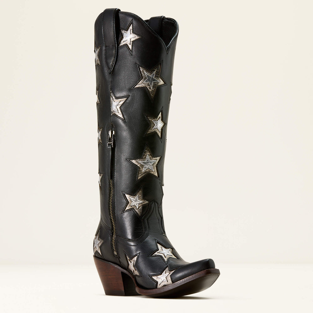 Casanova Star X Toe Western Boot Women - INKWELL BLACK