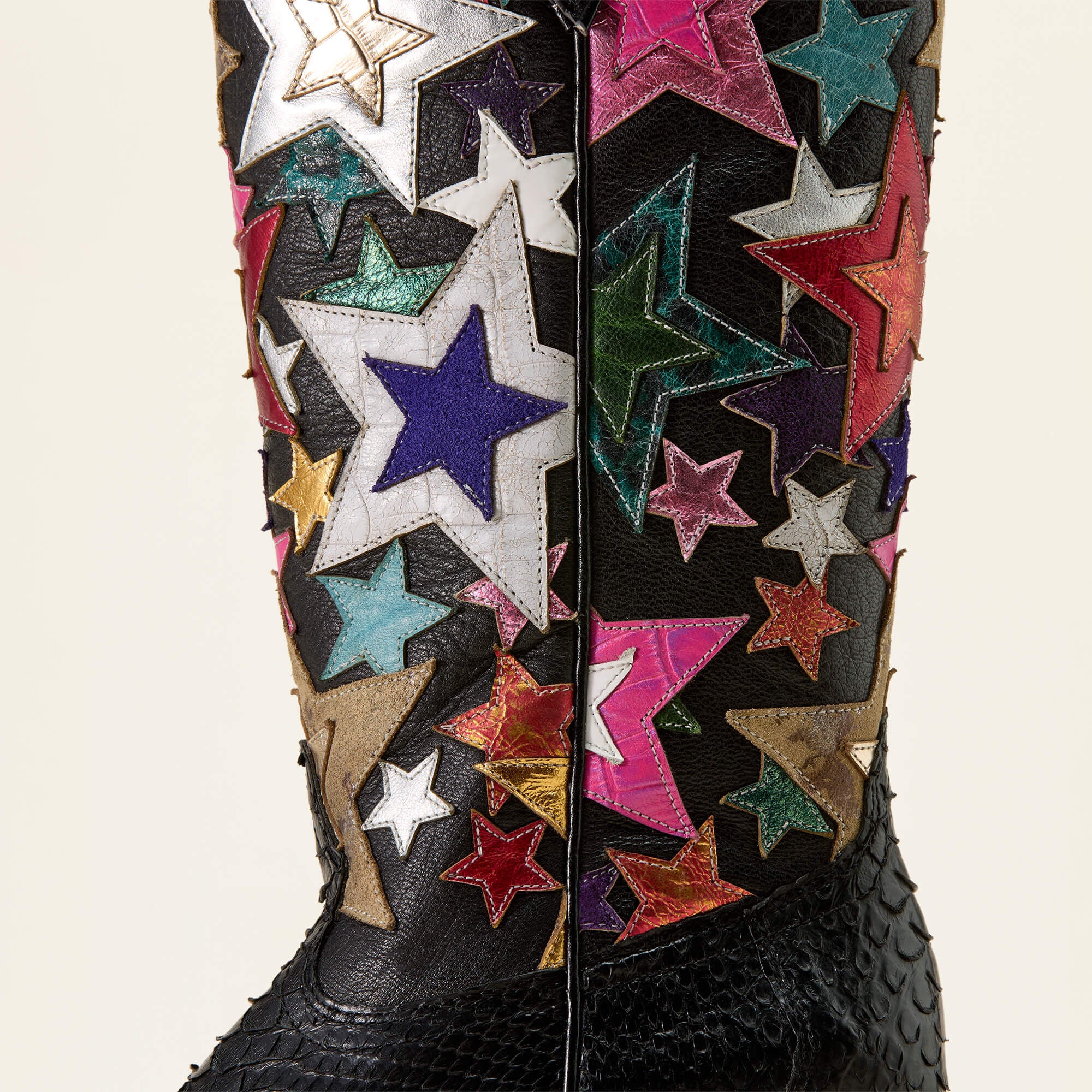 Amora Star X Toe Western Boot Women - BLACK PYTHON/MIDNIGHT