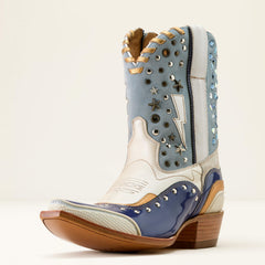 Superstarz X Toe Western Boot Women - SOMETHING BLUE/IVORY PEARL