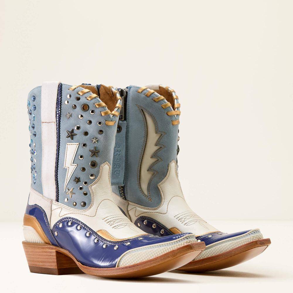 Superstarz X Toe Western Boot Women - SOMETHING BLUE/IVORY PEARL