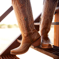 Casanova X Toe Western Boot Women - SHADES OF GRAIN