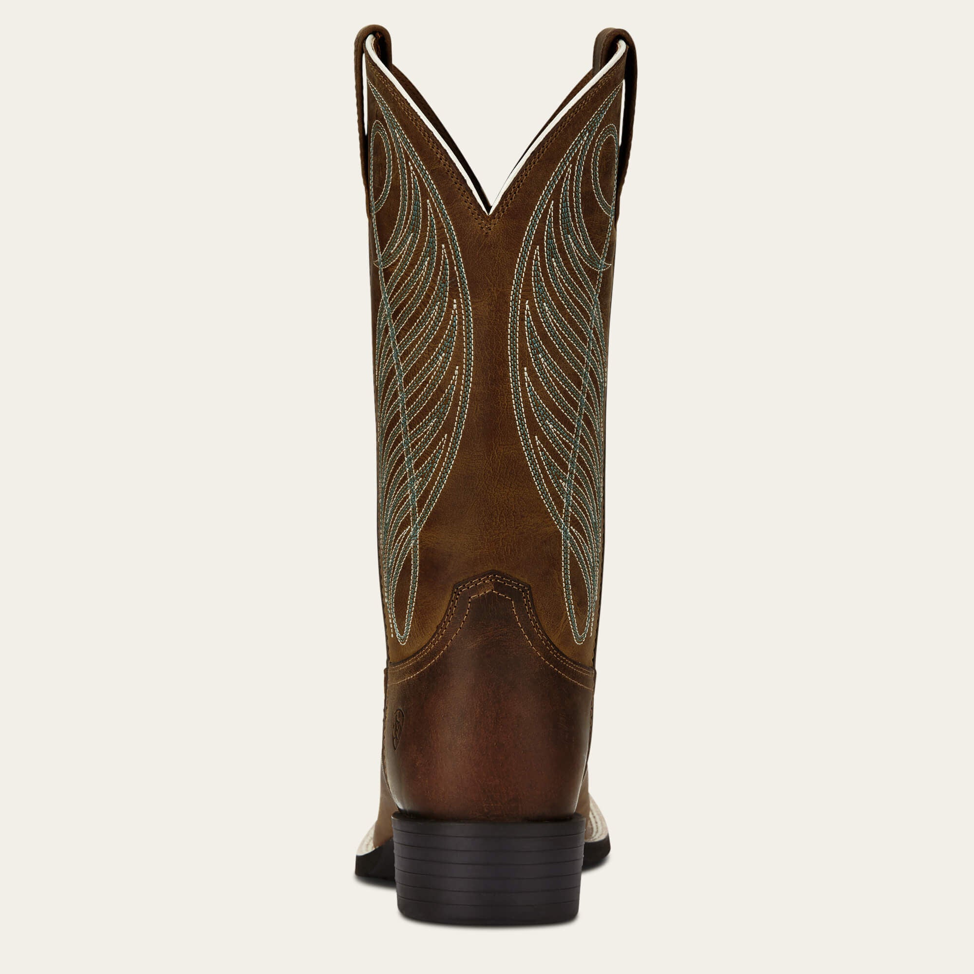 Round Up Wide Square Toe Western Boot Women - POWDER BROWN