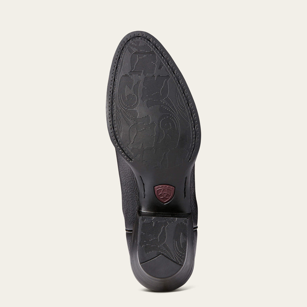 Heritage R Toe Western Boot Women - BLACK DEERTAN