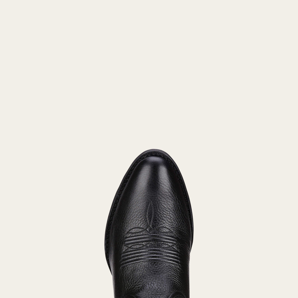 Heritage R Toe Western Boot Women - BLACK DEERTAN