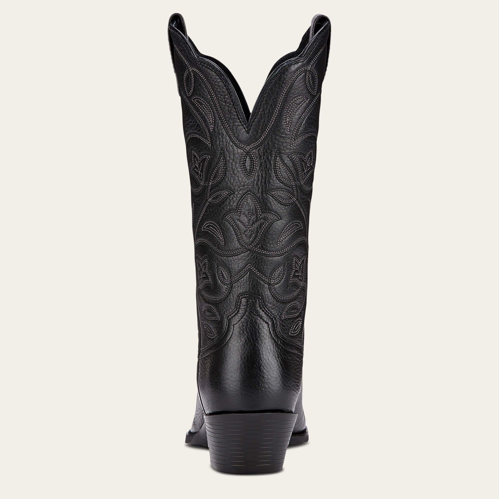 Heritage R Toe Western Boot Women - BLACK DEERTAN