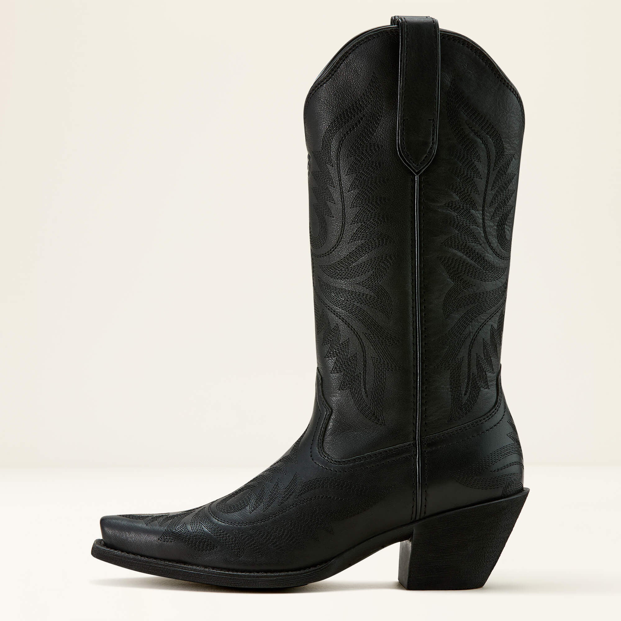Round Up Collins D Toe Western Boot Women - SUPPLE BLACK