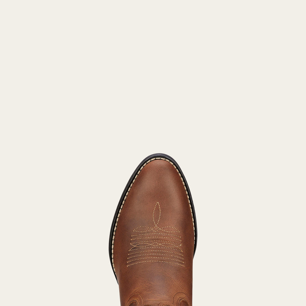 Heritage R Toe Western Boot Women - DISTRESSED BROWN