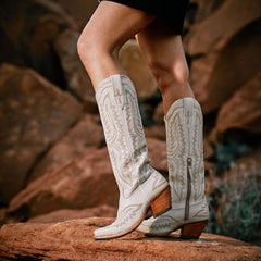 Casanova X Toe Western Boot Women - BLANCO