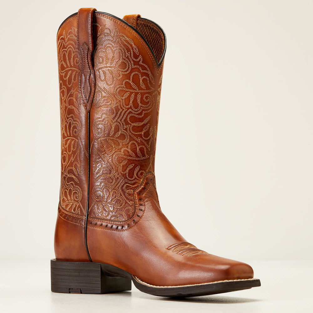 Round Up Remuda Wide Square Toe Western Boot Women - NATURALLY RICH