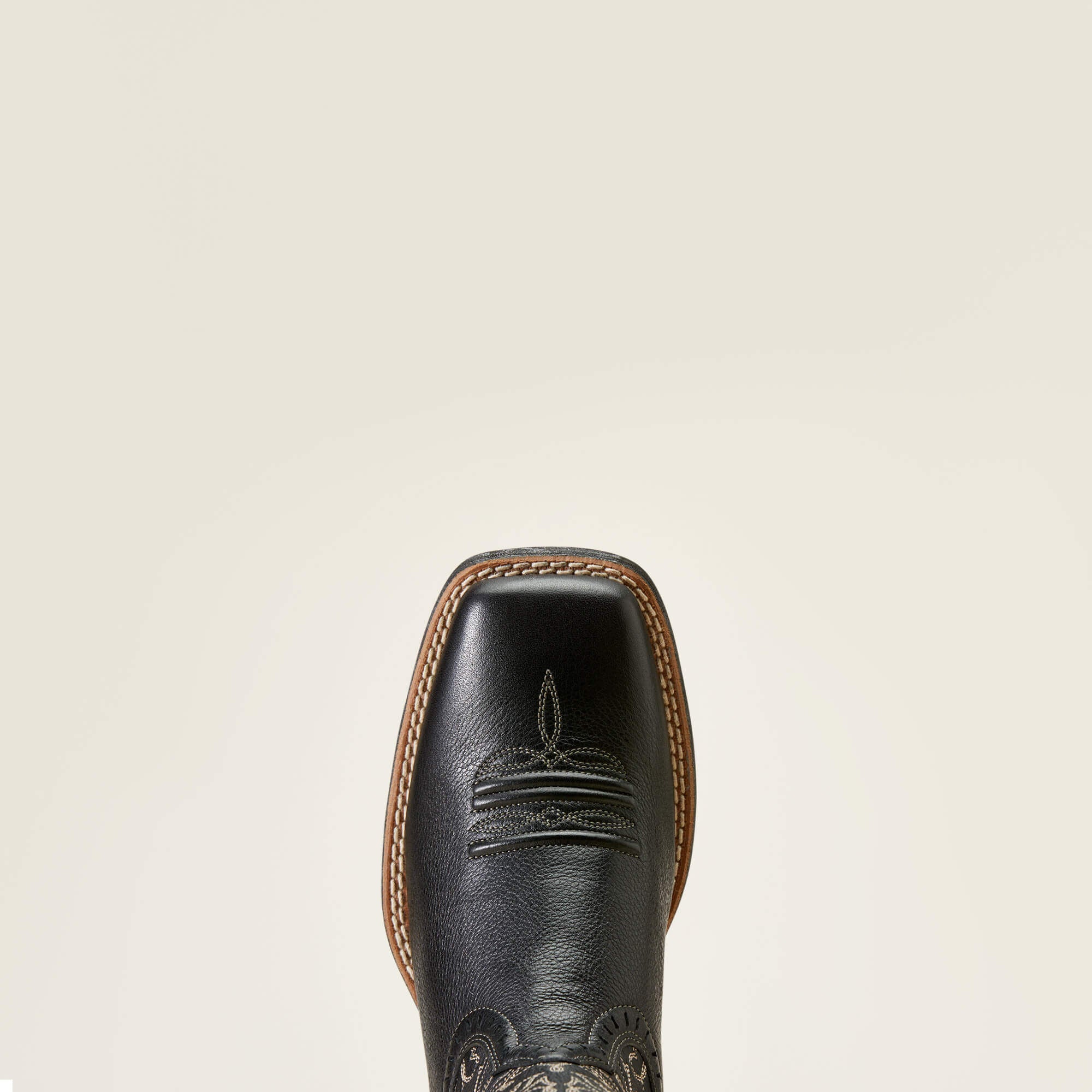 Round Up Remuda Wide Square Toe Western Boot Women - BLACK DEERTAN