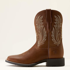 Round Up Filly Wide Square Toe Western Boot Women - SORREL CRUNCH