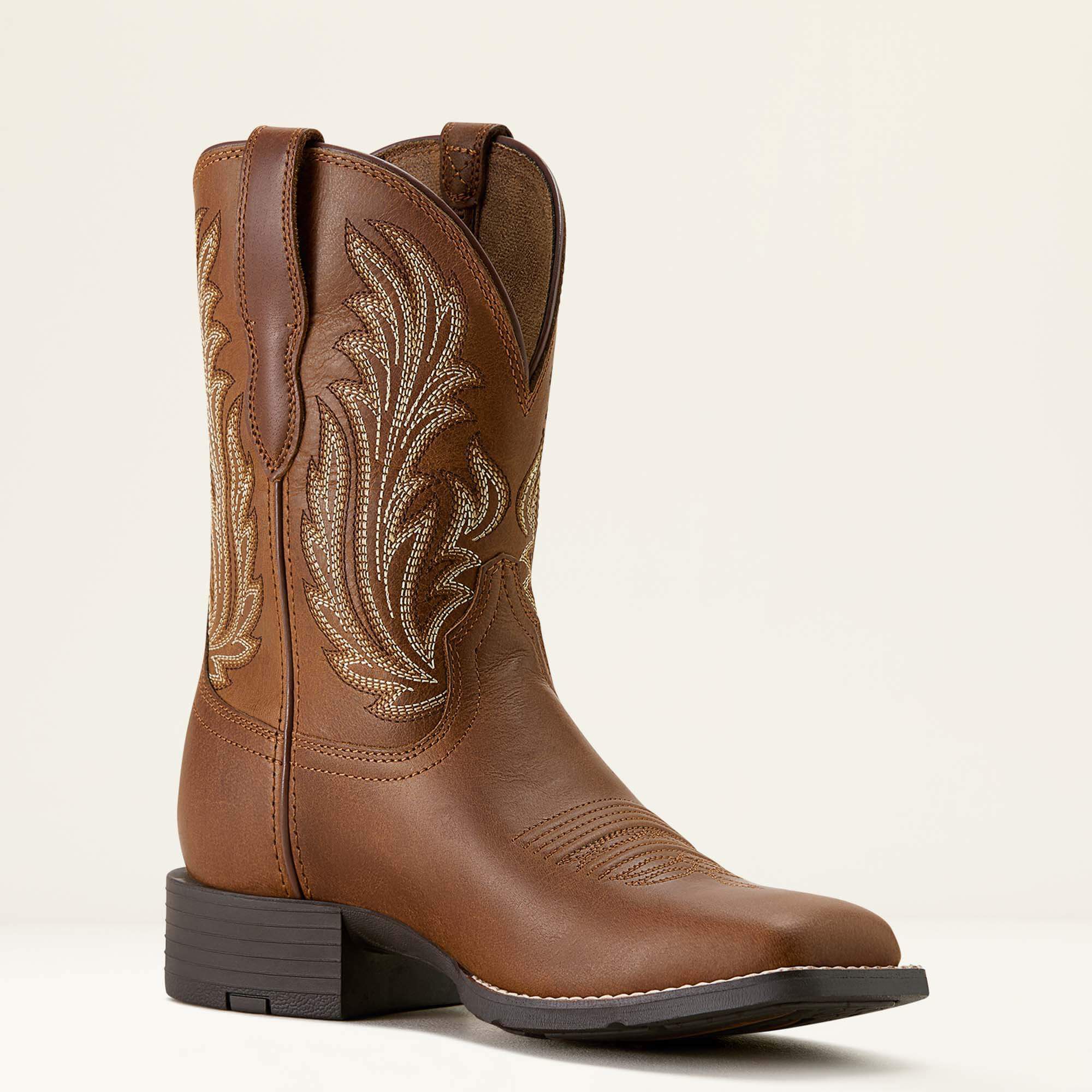 Round Up Filly Wide Square Toe Western Boot Women - SORREL CRUNCH