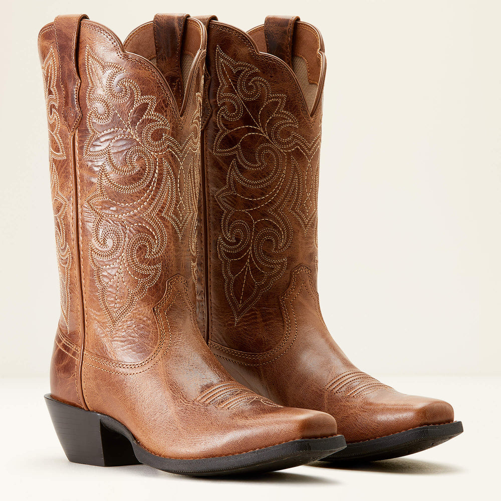 Round Up Square Toe Western Boot Women - READY RUSSET