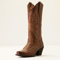 Round Up Collins D Toe Western Boot Women - RAFTER TAN
