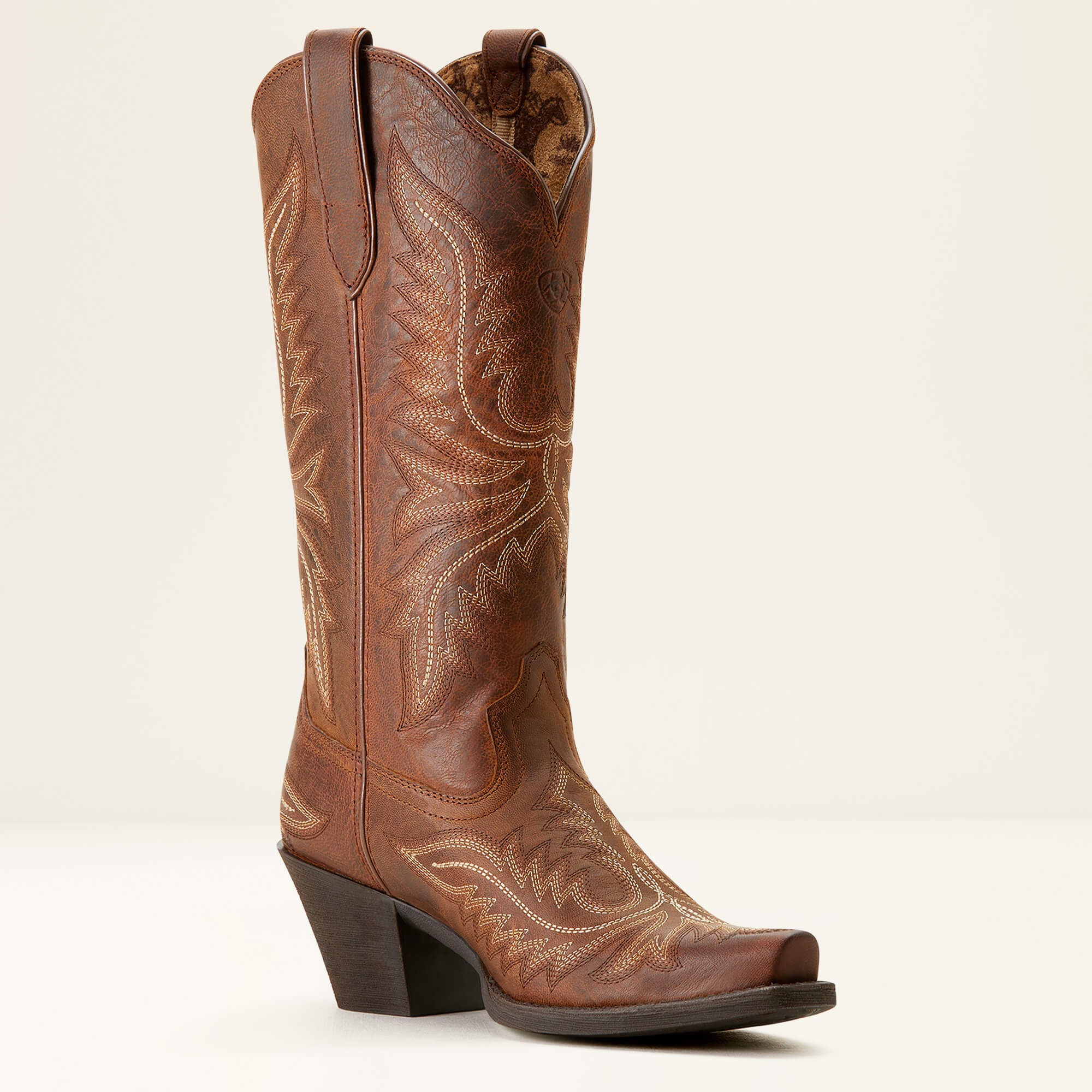 Round Up Collins D Toe Western Boot Women - RAFTER TAN