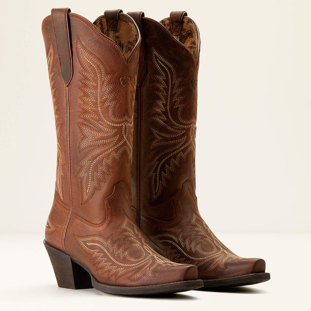 Round Up Collins D Toe Western Boot Women - RAFTER TAN