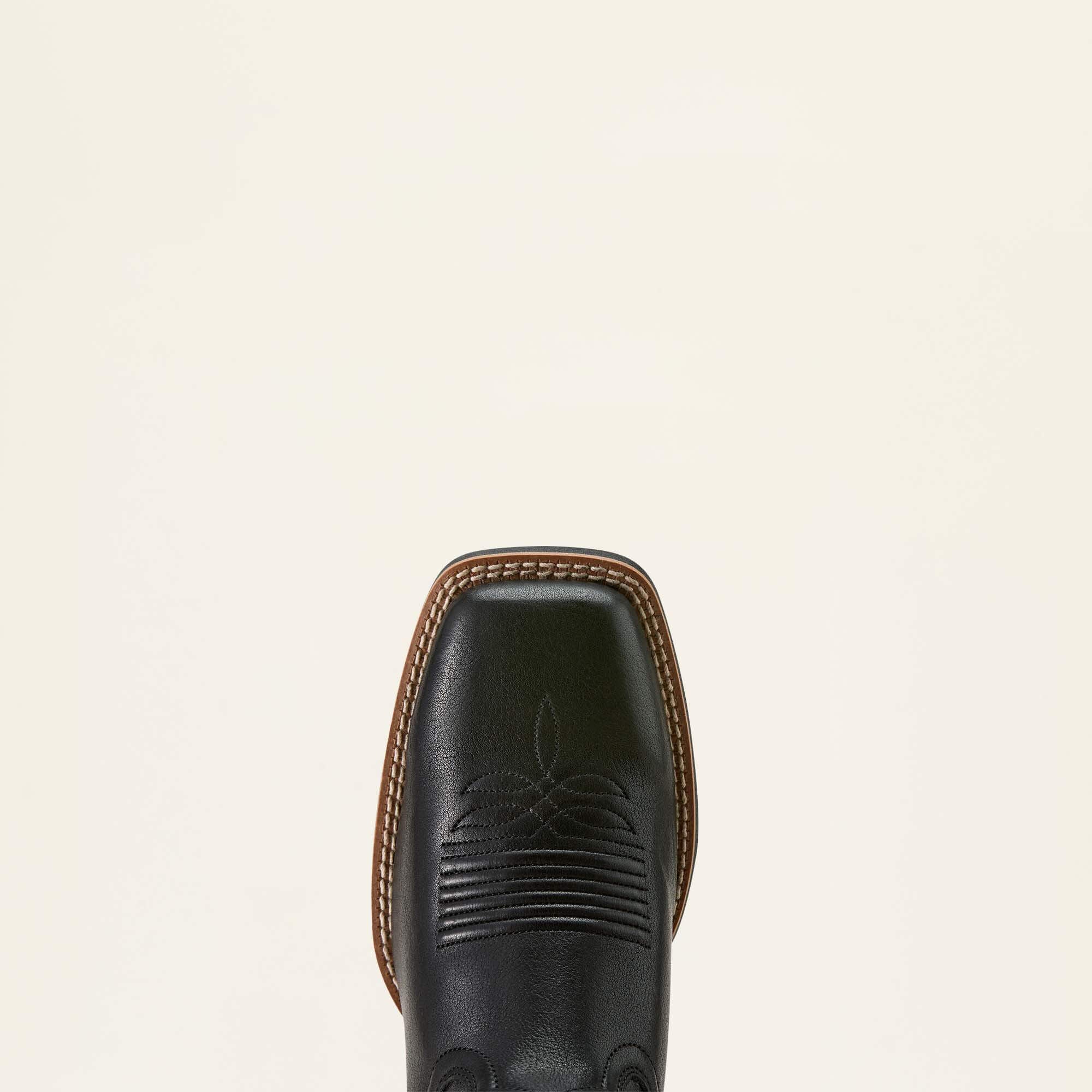 Olena Wide Square Toe Western Boot Women - OBSIDIAN