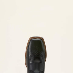 Olena Wide Square Toe Western Boot Women - OBSIDIAN